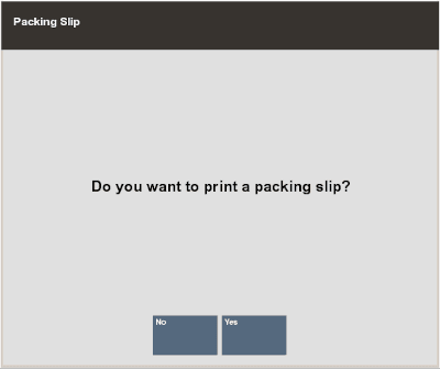 Print Packing List Prompt