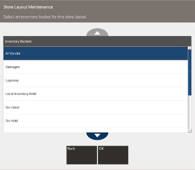 Store Layout Maintenance - Inventory Buckets