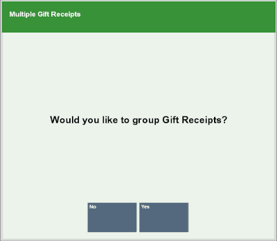 Multiple Gift Items - Group Receipts Prompt Multiple Gift Items - Group Receipts Prompt
