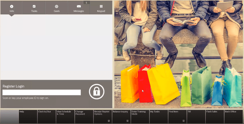 Login Screen - Receipt Reprint Options Menu Button Login Screen - Receipt Reprint Options Menu Button