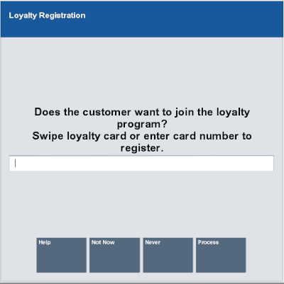 Loyalty Registration Prompt Loyalty Registration Prompt