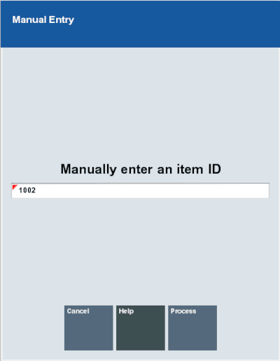 Purchase Items Manual Entry