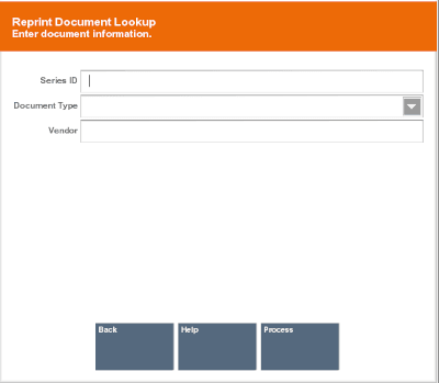Reprint Document Lookup Form