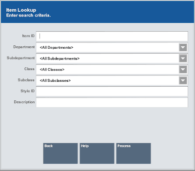 Item Lookup Form