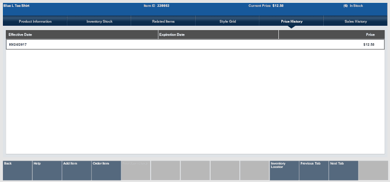Price History Tab
