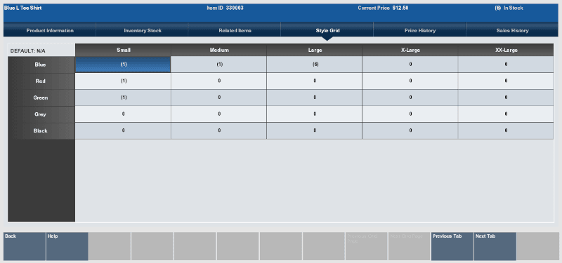 Style Grid Tab