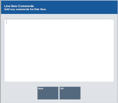 Line Item Comments
