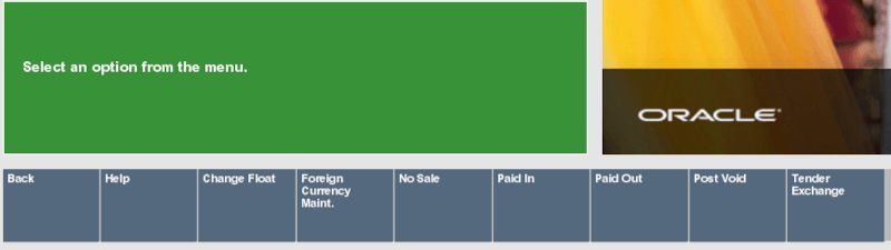 Till Options Menu