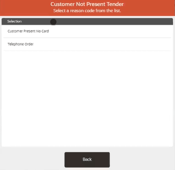 Return Customer Not Present