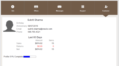 Customer Tab Customer Tab