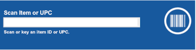 Focus Bar (Scan Item or Enter UPC Example) Focus Bar (Scan Item or Enter UPC Example)