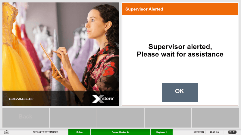 SCO Supervisor Alerted SCO Supervisor Alerted