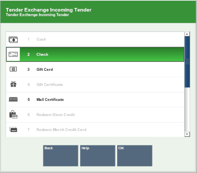 Tender Exchange Incoming Tender