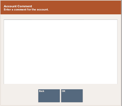 Work Order Account Comment Prompt