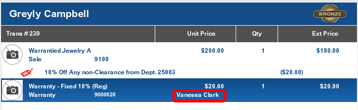 Sale Customer Different than the Warranty Plan Owner