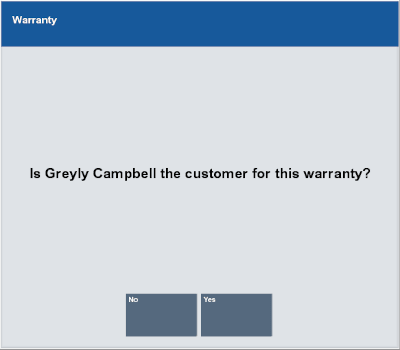 Warranty Current Customer Prompt