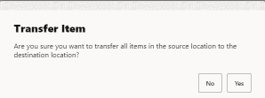 Confirm Transfer All Items Confirm Transfer All Items