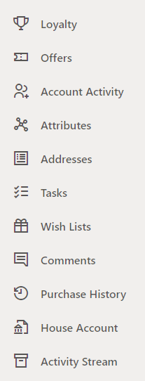 Customer Dashboard - Options
