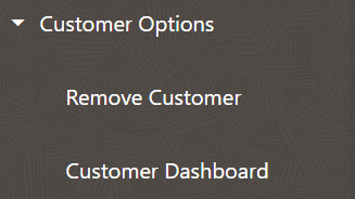 Customer Options - Remove Customer