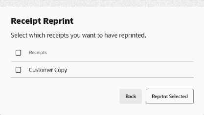 Receipt Reprint Receipt Reprint