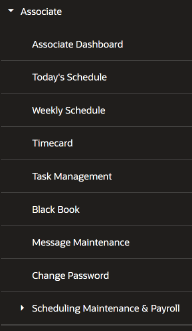 Associate Menu