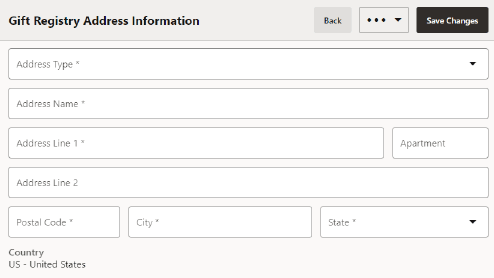 Address Information Form Address Information Form