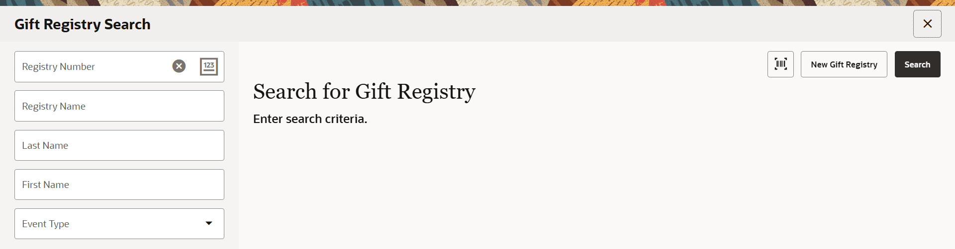 Gift Registry Search Prompt Gift Registry Search Prompt