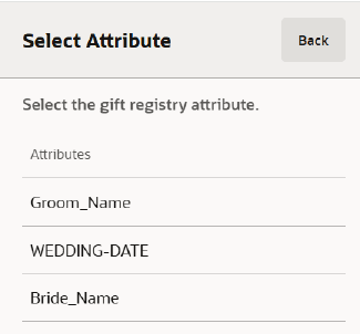 Select Attribute List Select Attribute List