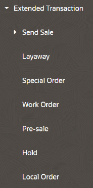 Transaction Menu