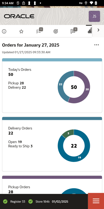 Orders Tab - Handheld