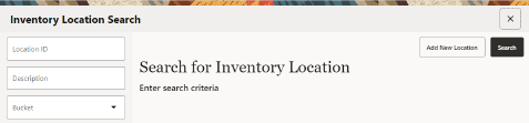 Inventory Location Search Form Inventory Location Search Form
