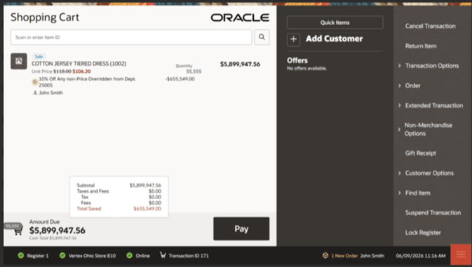 Display of Large Values Configured