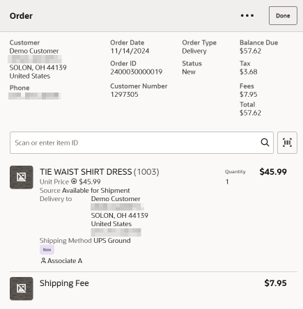 Order Items