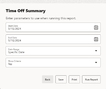 Report Parameters Report Parameters