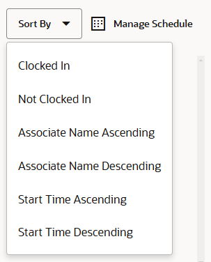 Sort By Options