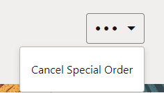 Cancel Special Order Cancel Special Order