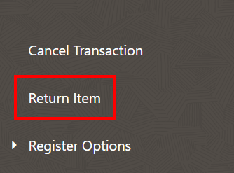 Return Item Return Item