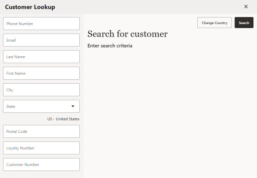 Customer Search Customer Search