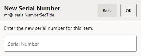 New Serial Number Prompt New Serial Number Prompt