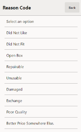 Mobile POS Serial Number Exchange Reason Code List Mobile POS Serial Number Exchange Reason Code List