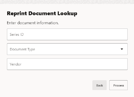 Reprint Document Lookup