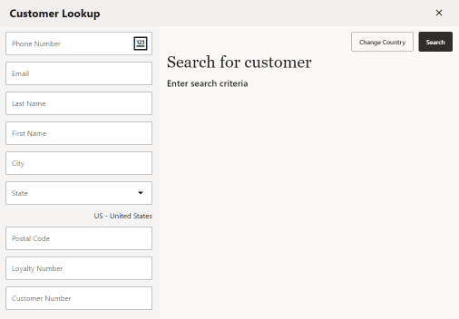 Customer Lookup Form Customer Lookup Form