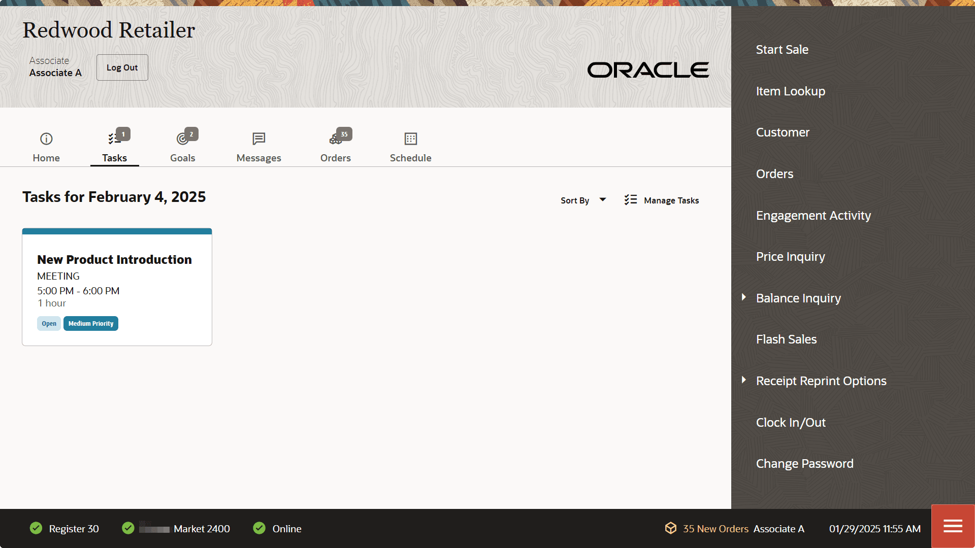 Tasks Tab