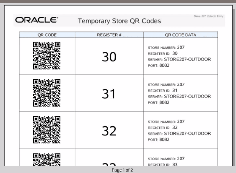 Temporary Store QR Codes Temporary Store QR Codes