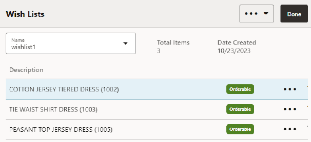 Wish Lists