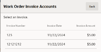 Service Location Invoices