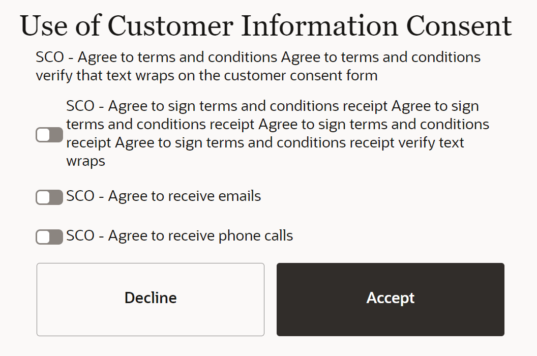 Use of Customer Information Consent