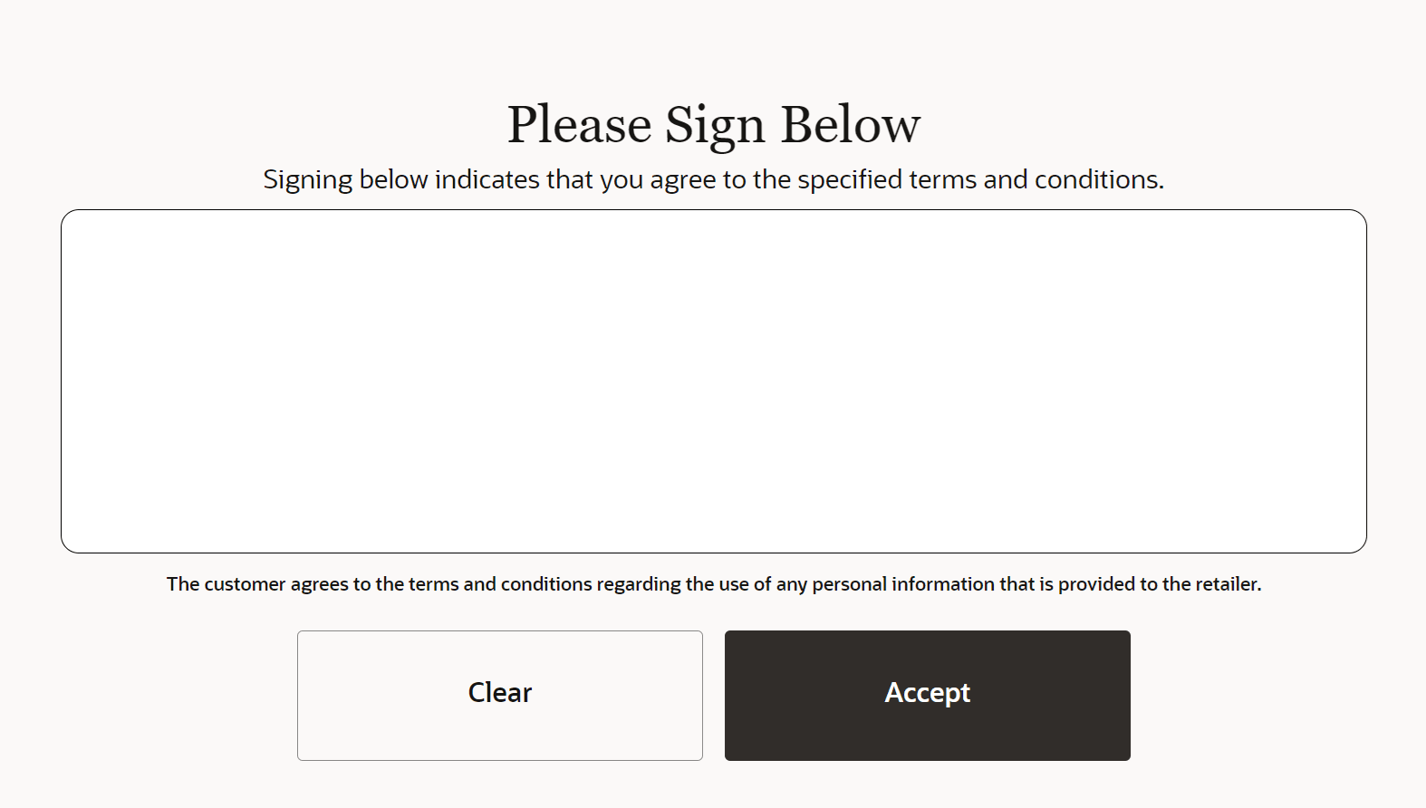 Sign Customer Information Consent