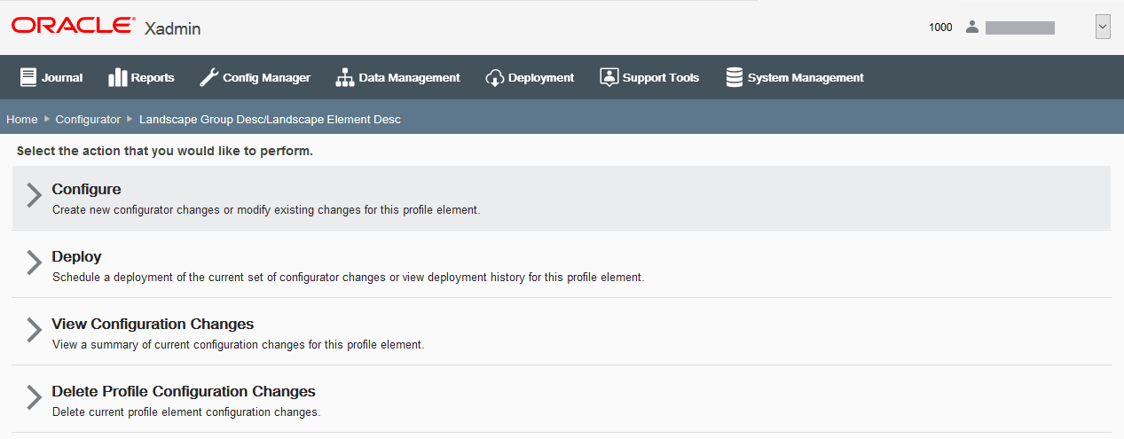 Delete Profile Configuration Changes option