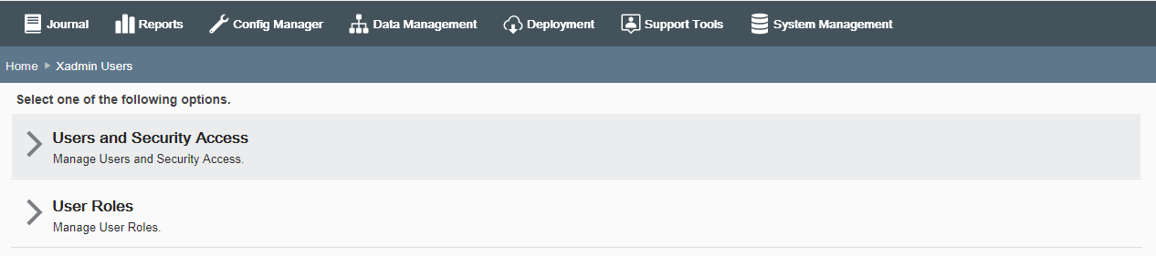 Xadmin Users Page